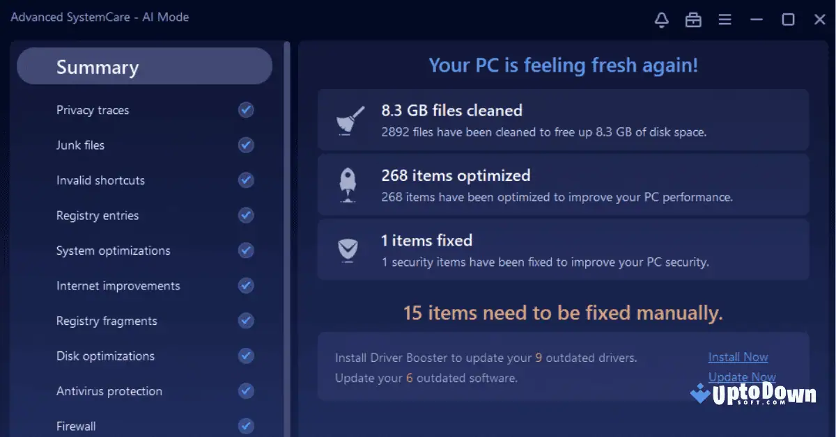 تحميل برنامج Advanced SystemCare مجاناً من Uptodown 2026 screenshot 3