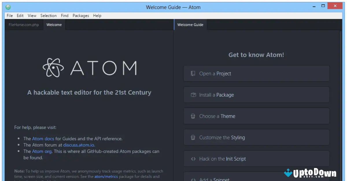 تحميل برنامج Atom (64 بت) (أحدث إصدار لعام 2026) screenshot 1
