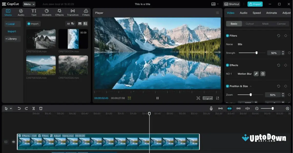 تحميل أحدث إصدار من برنامج Uptodown Capcut للكمبيوتر screenshot 2