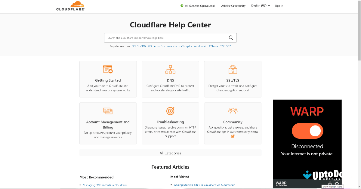 Cloudflare WARP (1.1.1.1) لنظام التشغيل Mac Uptodown 2026 screenshot 1