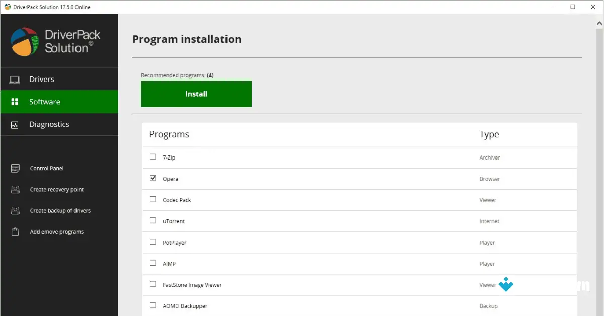 برنامج Driverpack Solution لنظام التشغيل Windows 10، تحميل مجاني من Uptodown screenshot 1
