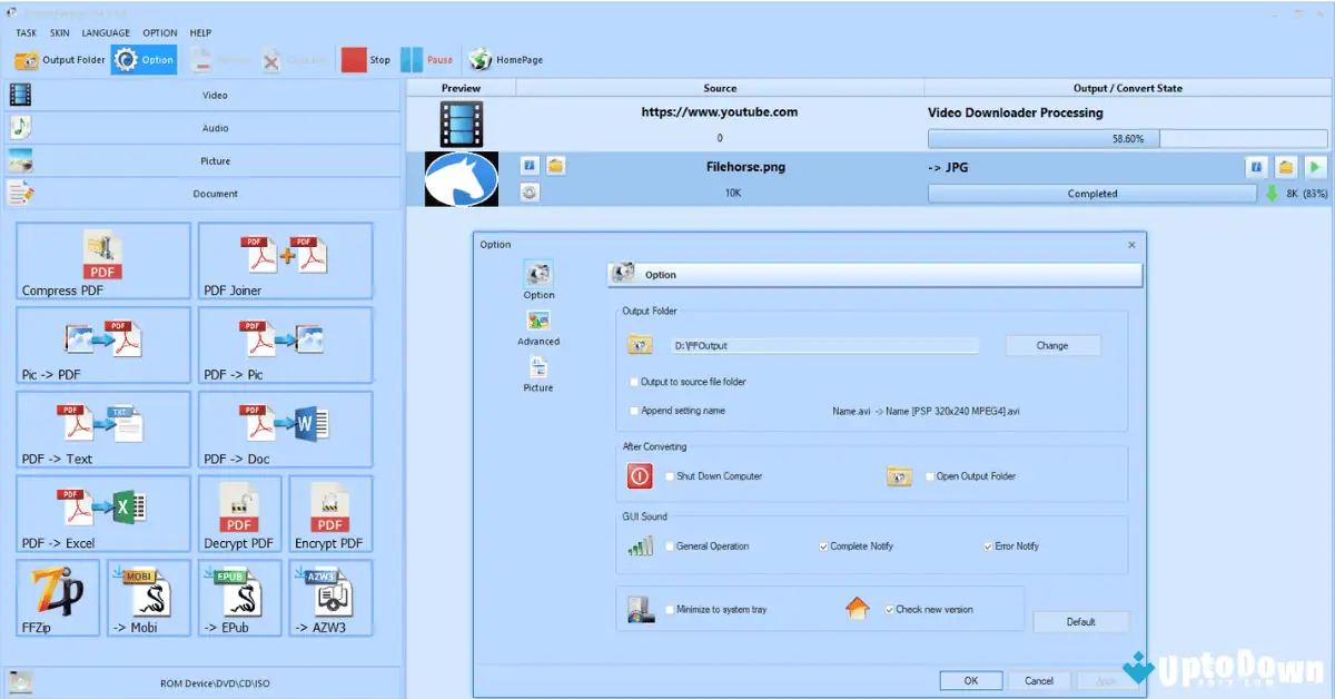 قم بتنزيل برنامج Format Factory من موقع Uptodown (أحدث إصدار لعام 2026) screenshot 1