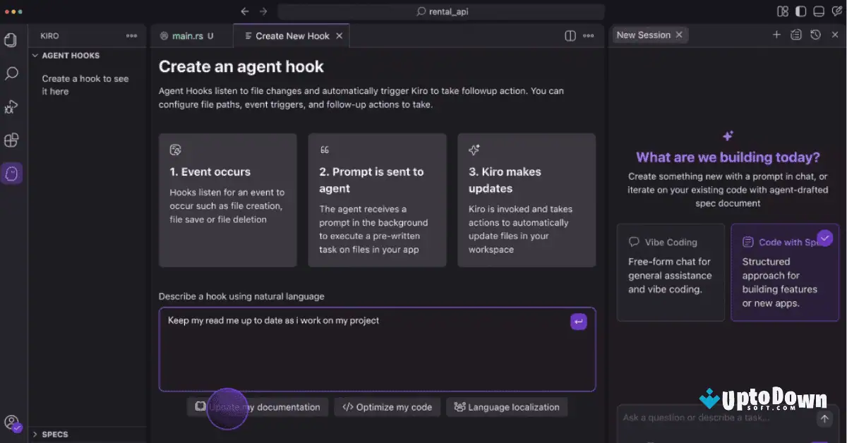 تحميل برنامج Kiro لنظام التشغيل Mac مجاناً من Uptodown (2026) screenshot 1