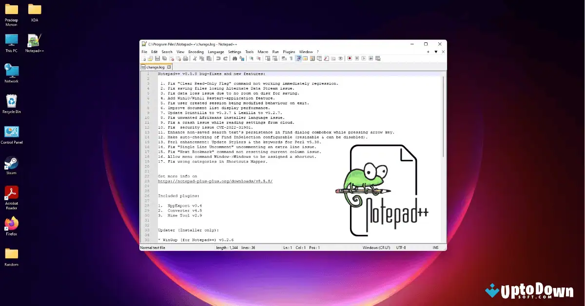 تنزيل برنامج Notepad++ (32 بت) (أحدث إصدار لعام 2025) screenshot 1