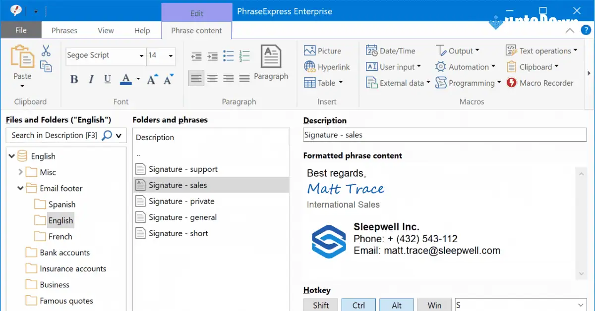 تحميل برنامج PhraseExpress لنظام التشغيل Mac (أحدث إصدار لعام 2026) screenshot 1