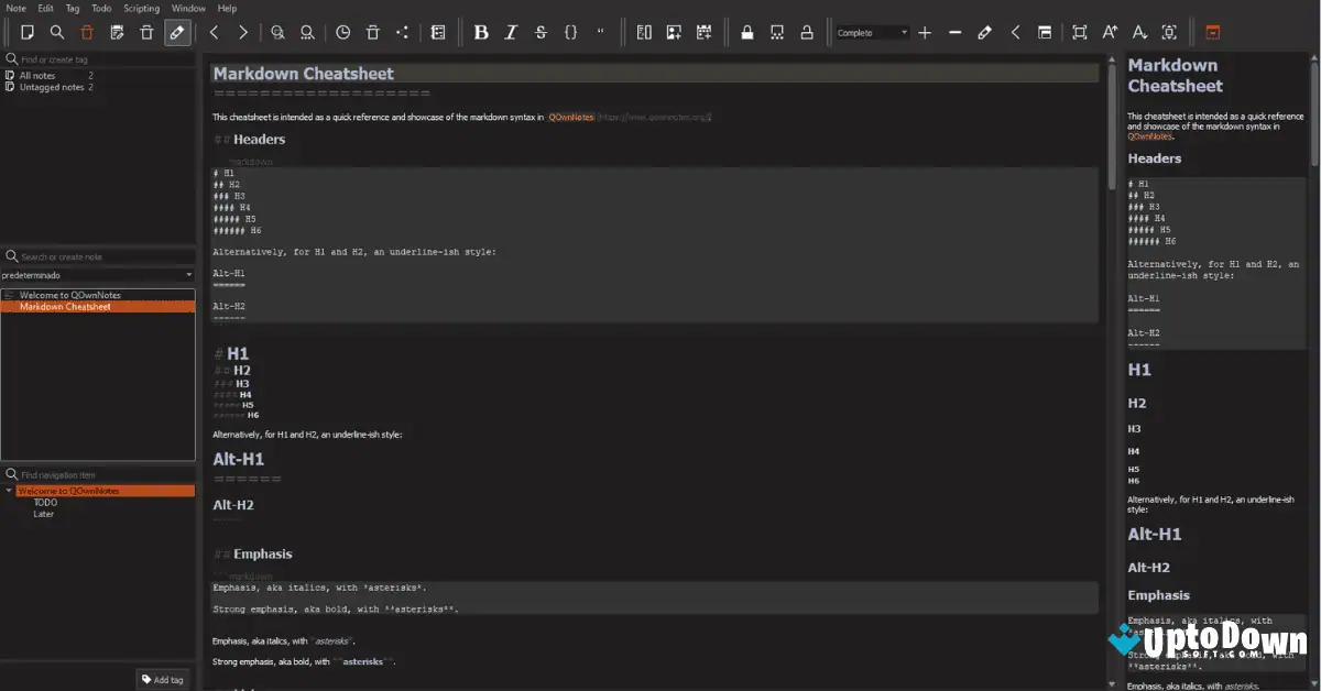 تحميل برنامج QOwnNotes لنظام التشغيل Mac من Uptodown 2026 screenshot 1