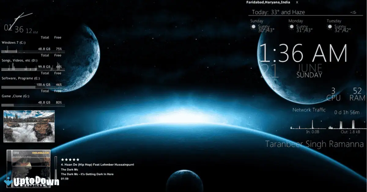 تحميل برنامج Rainmeter من موقع Uptodown (أحدث إصدار لعام 2026) screenshot 1