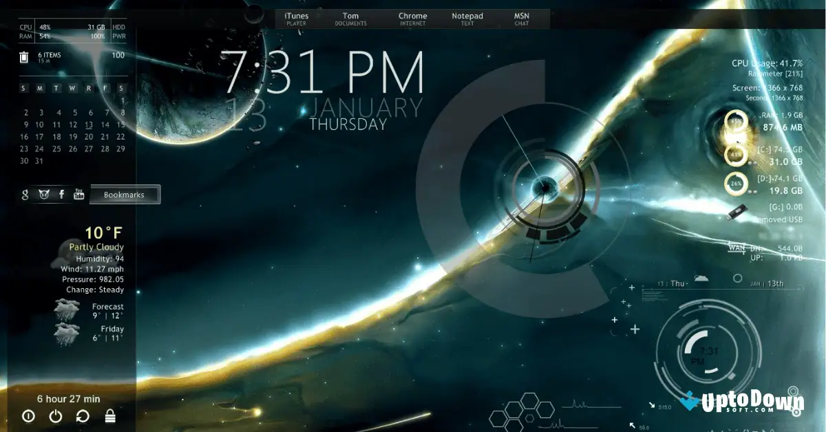 تحميل برنامج Rainmeter من موقع Uptodown (أحدث إصدار لعام 2026) screenshot 2