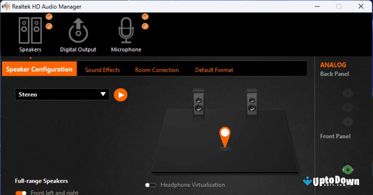 قم بتنزيل برنامج Realtek HD Audio Manager (أحدث إصدار لعام 2026) screenshot 1