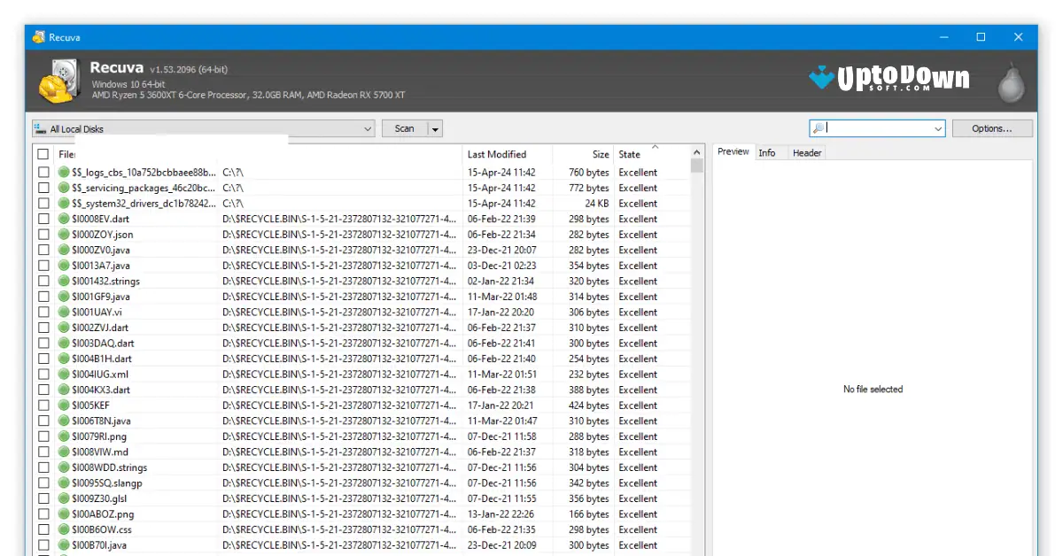 تحميل برنامج Recuva من موقع Uptodown (أحدث إصدار لعام 2026) screenshot 1