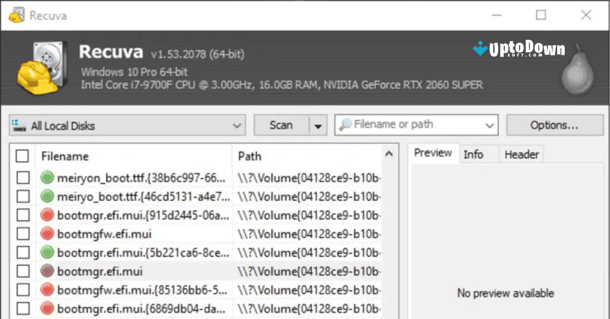 تحميل برنامج Recuva من موقع Uptodown (أحدث إصدار لعام 2026) screenshot 3