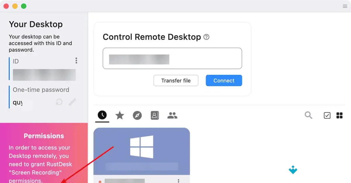 تحميل برنامج RustDesk لنظام التشغيل Mac (أحدث إصدار لعام 2026) screenshot 1