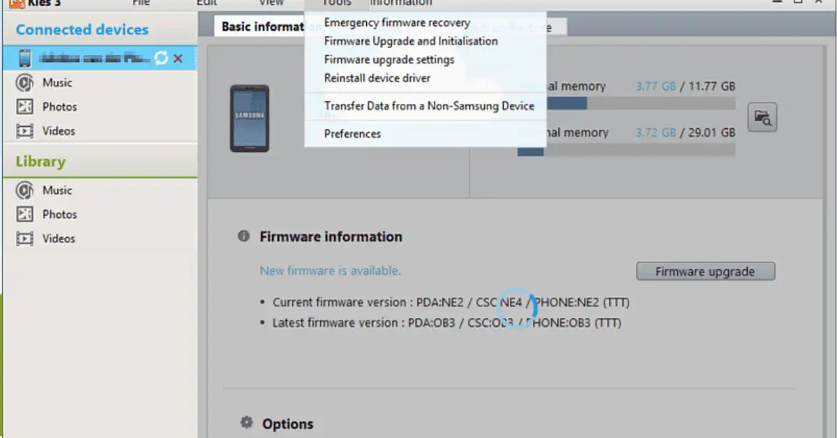 قم بتنزيل برنامج Samsung Kies من موقع Uptodown (أحدث إصدار لعام 2026) screenshot 1