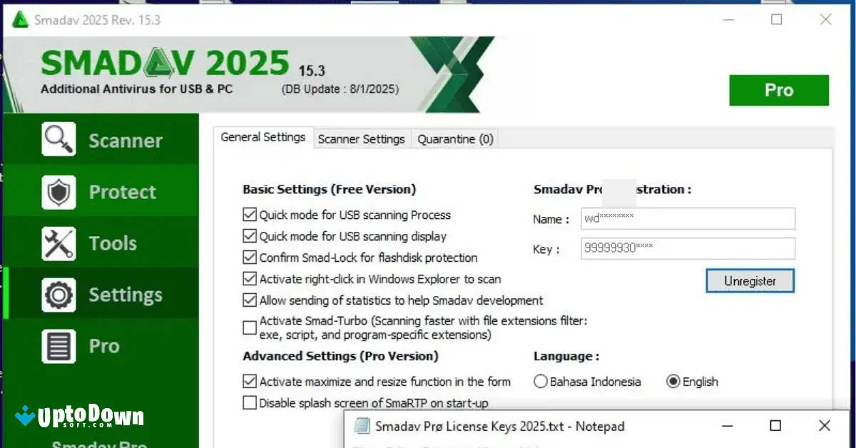 تحميل برنامج SmadAV Uptodown لمكافحة الفيروسات لنظام التشغيل ويندوز 11/10 (2026) screenshot 1