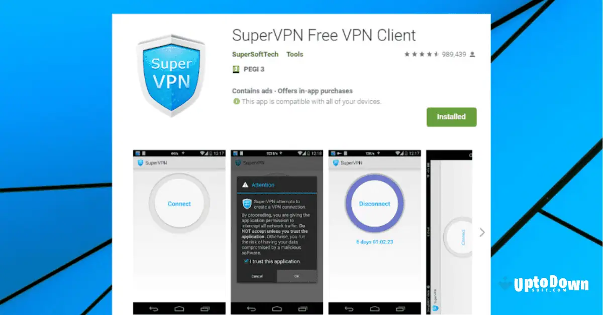 تحميل برنامج Super VPN للكمبيوتر مجاناً من موقع Uptodown 2026 screenshot 1