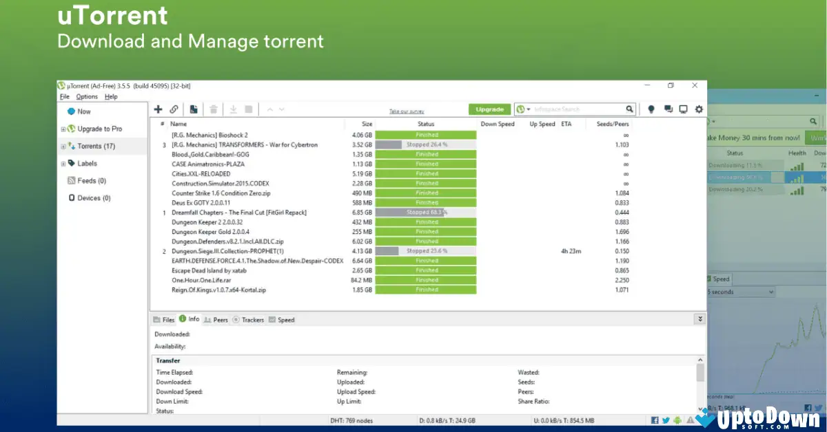 تحميل برنامج uTorrent للويندوز 11/10 من موقع Uptodown (أحدث إصدار لعام 2026) screenshot 1