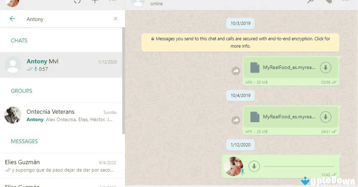 تحميل WhatsApp لأجهزة الكمبيوتر (64 بت) من موقع Uptodown screenshot 3