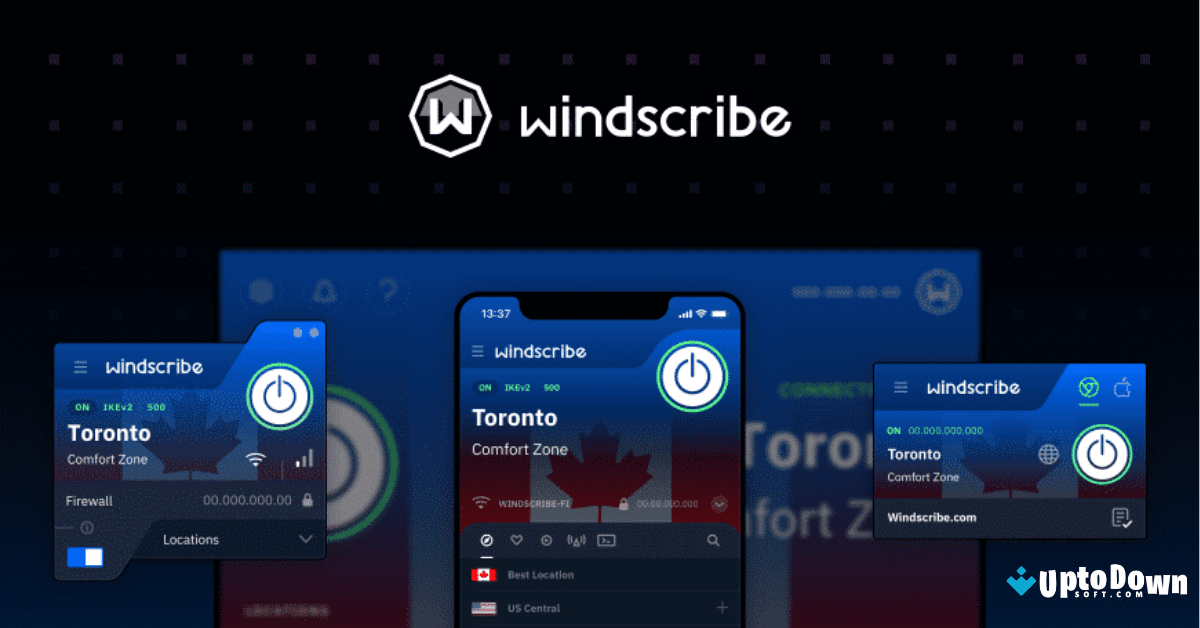 برنامج Windscribe VPN لنظام التشغيل Mac Uptodown 2026 screenshot 1