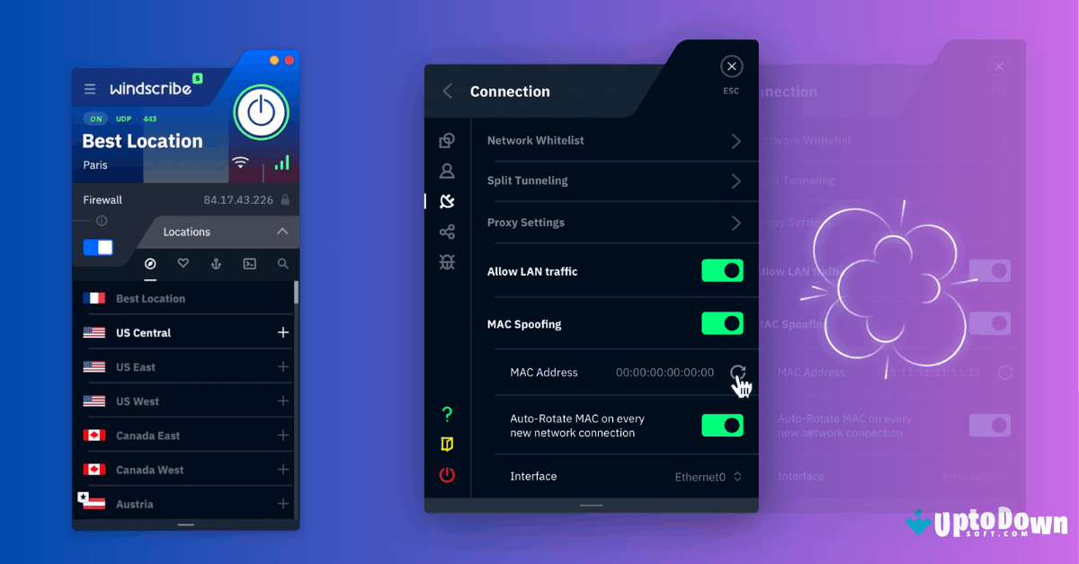 برنامج Windscribe VPN لنظام التشغيل Mac Uptodown 2026 screenshot 3